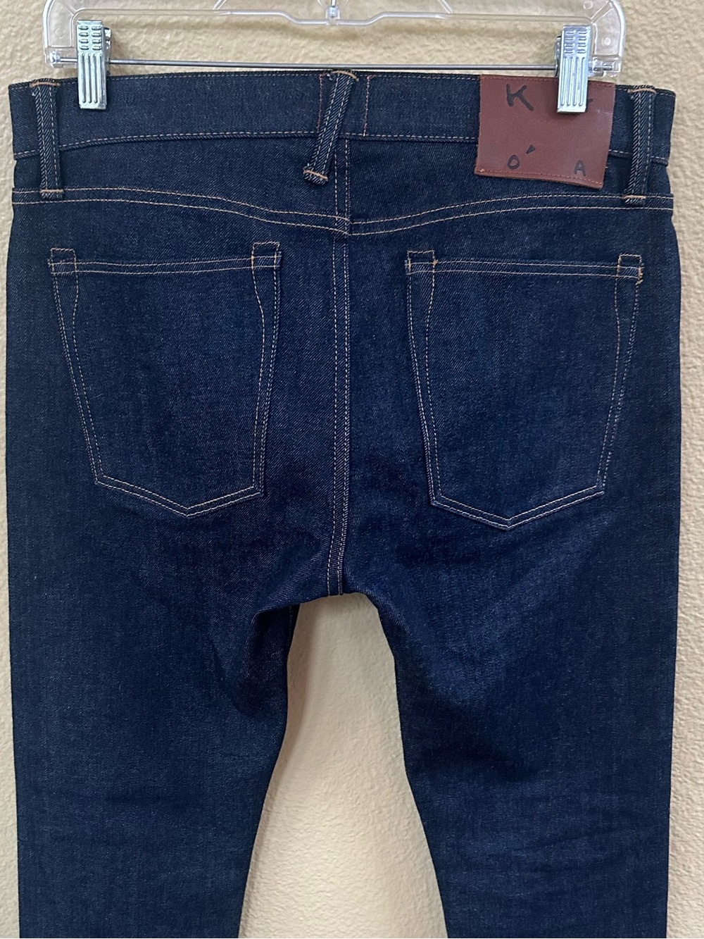 Hiroshi Kato “The Needle Skinny” Raw Selvedge Dk Blue Denim Jeans 32x28 Like New - Picture 10 of 16
